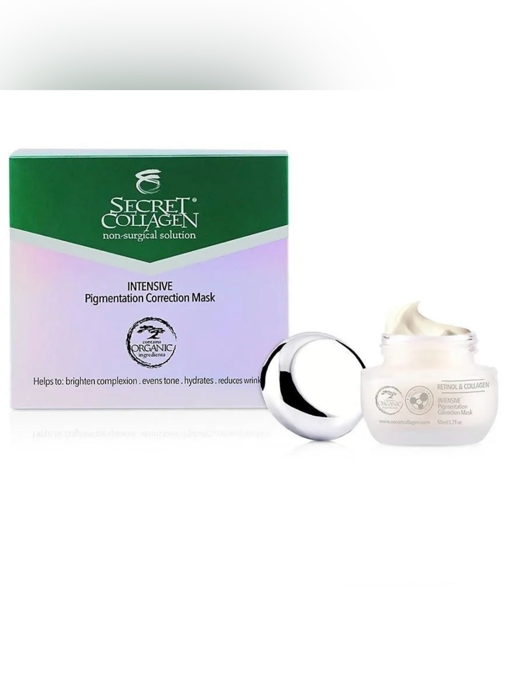Anti-Aging Collagen Retinol Face Mask- NEW Sealed- Secret Collagen